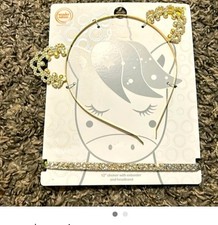 Wonder Nation Girls Gold Rhinestone Unicorn Headband Metal Solid