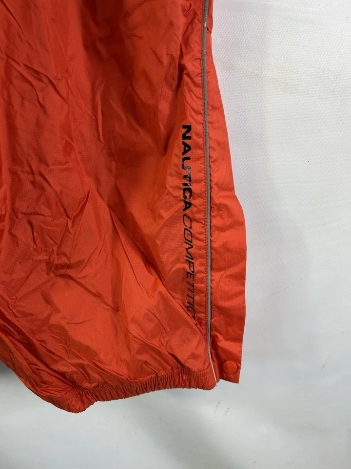 Pantalones deportivos de gimnasio holgados de nailon medianos de colección de los 90 Nautica para hombre naranja Foto 3 de 4