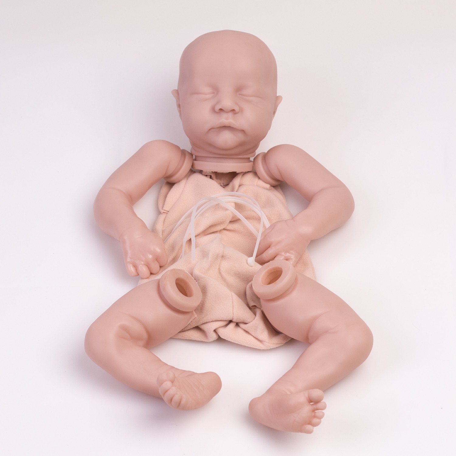 Reborn Baby Doll Kits Unpainted Lifelike Vinyl Silicone Newborn DIY Doll Parts