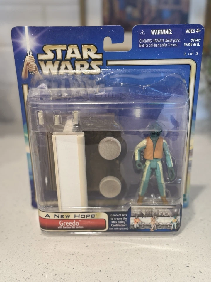 Star Wars Saga Cantina Bar Set de 3 Ponda Baba Hammerhead Greedo Una Nueva Esperanza Foto 2 de 4