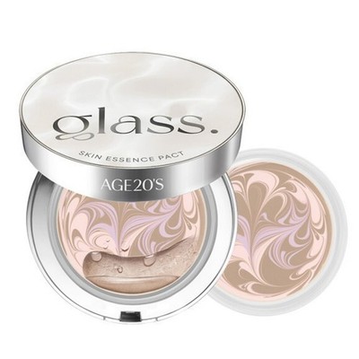 Age20's glass skin essence pact glow foundation 12.5g+ refill 12.5g set K-beauty