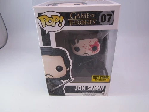Funko Pop Game of Thrones Jon Snow Bloody Hot Topic Exclusive #07 with Protector