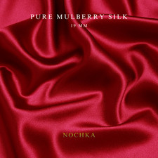 Crimson Red 100 Pure Mulberry Silk Fabric by the Yard 44" width 19 mm 6A Grade