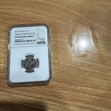 NGC Graded Jersey Pt1P 1p Penny Platinum Proof PF 69 Ultra Cameo Coin Very RARE 