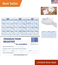 USA-Made Checkbook Ledger – 12 Transaction Registers with Calendars & Easy Carry