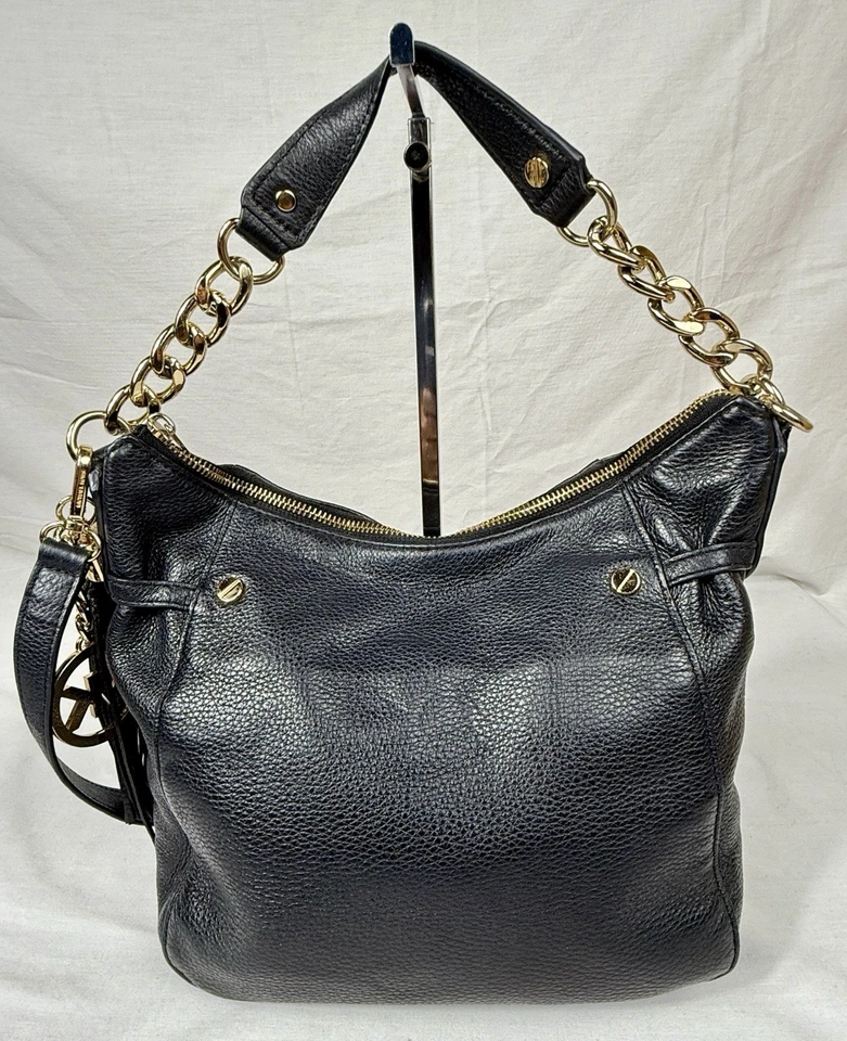 😎😎😎De colección MICHAEL KORS CUERO GRANULADO NEGRO Bedford 2WAY Hobo Bandolera de Hombro Foto 3 de 4