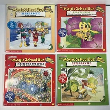 Vintage Lot of 4 Magic School Bus Books Joanna Cole Scholastic Children’s Read