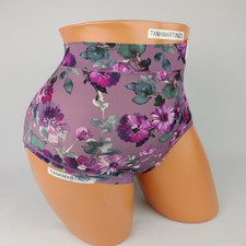 LANE BRYANT CACIQUE COMFORT BLISS FULL BRIEF PLUS PANTY 22/24 PURPLE FLORAL