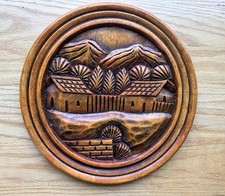 Vintage Hand Carved Wooden Wall Decor