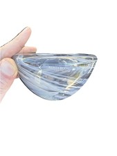 Set of 2 Kosta Boda Swedish Art Glass Swirl Bowls Clear Modern Decor 5