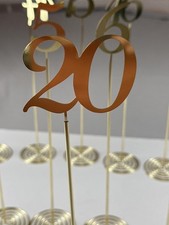 Therwen 20pcs Table Number Holders Wedding Event Party Spiral Stands Numbers