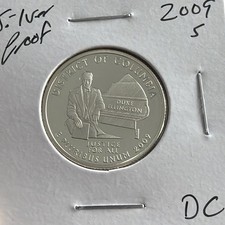 2009 S DISTRICT OF COLUMBIA (DC)  *90% SILVER PROOF* QUARTER **FREE SHIPPING**