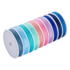 10 Rolls 0.8 mm Nylon String 10 Colors Chinese Knotting Cord Nylon Beading Th...