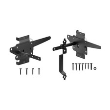 Auto Locking Gate Latches Iron Security Lock for Garden Pool Door Fence Hinges