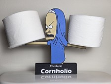 The Great Cornholio Toilet Paper Roll Holder Beavis and Butt-Head Fan Art