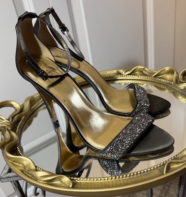Ted Baker Brown Rhinestone Stilletto Open Toe Sling Back Sandals 40