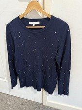 Next Women’s Star Detail Blue UK 14 Pullover Jumper Sweater