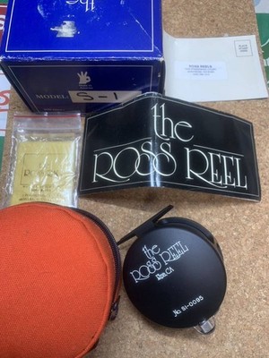 Ross Rolle S-1 Etna CA Fliegenrolle altes Modell mit Box Handbuch Tasche Top ...