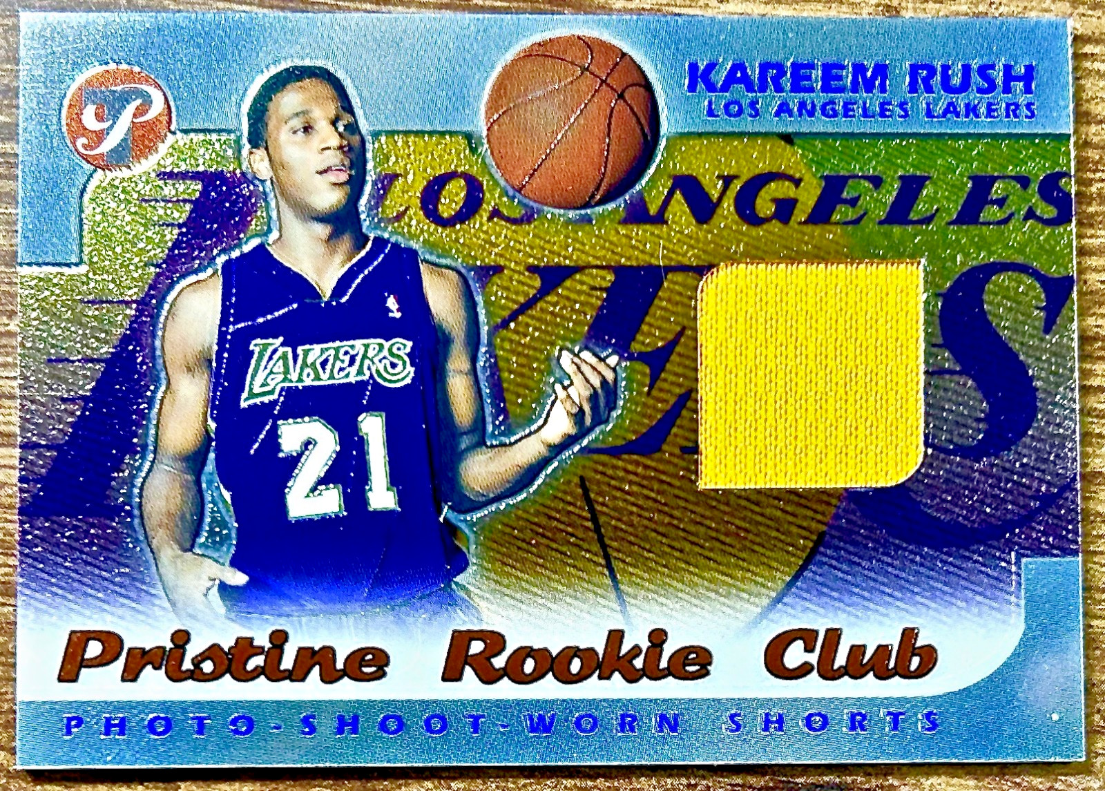 2003 Topps Pristine Rookie Club, LA Lakers, Worn Shorts Kareem Rush G # PRC-KR