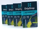 4PK- Drip Drop 1/2 The Sugar Lemon Lime, 32 Total .35 Oz. Sticks, Exp. 7/28+