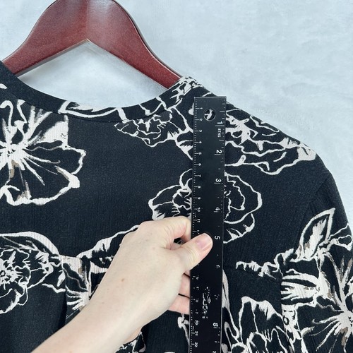 Free People Dress Womens XS Black Floral Swing Mini Boho Fairy Beach Flowy - Picture 8 of 11