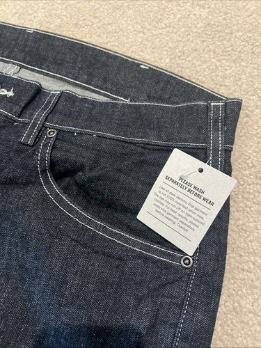 40 Grit By Duluth Trading Carpenter Jeans Mens 36x30 Blue Standard Fit Dark Wash - Picture 10 of 10