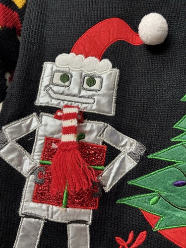 Blizzard Bay Robot Christmas Sweater Kid/ Youth Gifts Holiday Party Ugly Sweater - Picture 4 of 18
