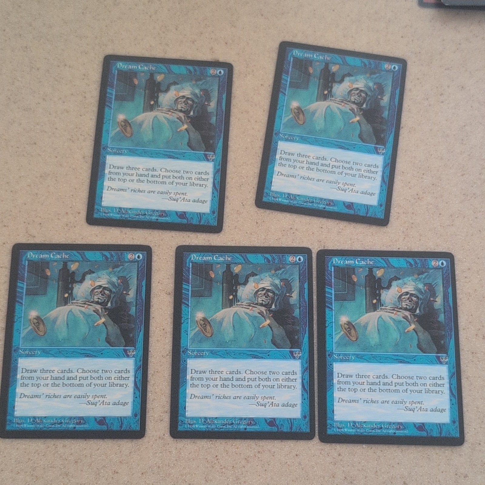 Magic: The Gathering Dream Cache Mirage 1996 5-Card Lot EN Regular Sorcery Blue