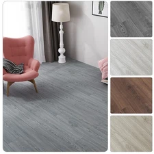 36pcs Peel and Stick Vinyl Floor Planks Self-adhesive Flooring DIY Wood Grain