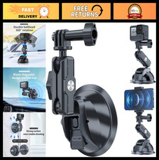 Suction Cup Car Mount with Phone Holder for DJI GoPro Insta360 - Windshield Dash