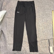 Under Armour Mens HeatGear Loose Fit Joggers Black Ankle Zip Pants Large SKU 302