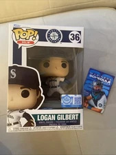 Seattle Mariners 2025 Funko Pop! Logan Gilbert Pop SGA  9/8/25 + Pocket Schedule