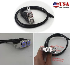 Motorcycle Handlebar Switch Hazard Fog Light On/Off Manual-Return Lock 2Button