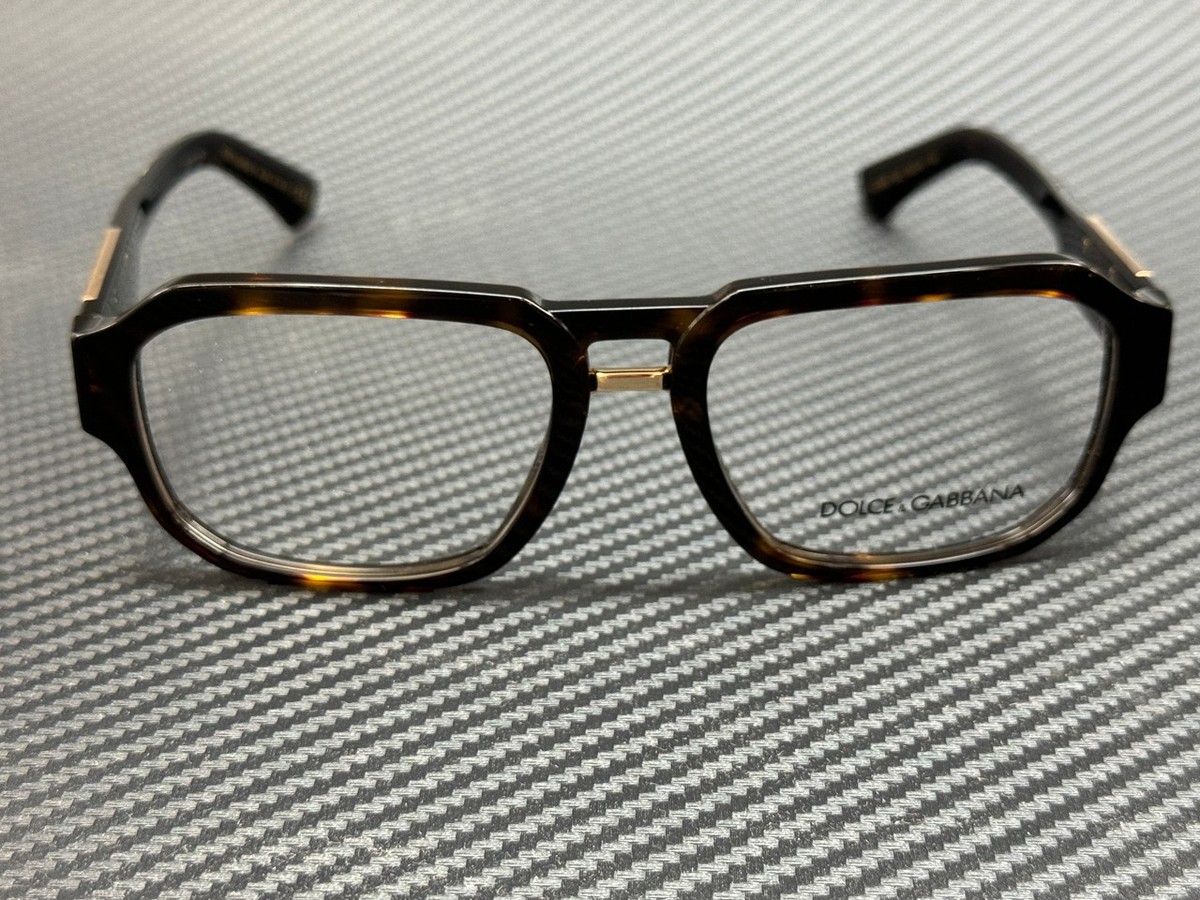 DOLCE & GABBANA DG3389 502 Havana Brown Men's 53 mm Eyeglasses | eBay