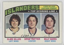 1976 Topps New York Islanders Clark Gillies Bryan Trottier Billy Harris HOF 1i2b