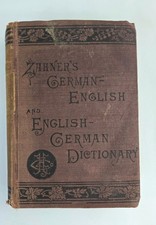 Zahner's German-English Dictionary 1881 Hurst HC Fraktur Script