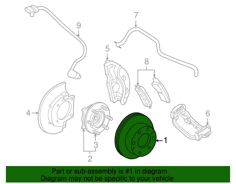 Rotor de freno de disco delantero genuino GM 15942195 Foto 4 de 4