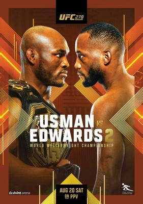 UFC 278 Kamaru Usman vs Leon Edwards 2 Fight MMA 2022 Poster