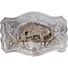 Bucking Bronc Bronco Saddle Horse Rodeo Cowboy Western 80s Vintage Belt Buckle