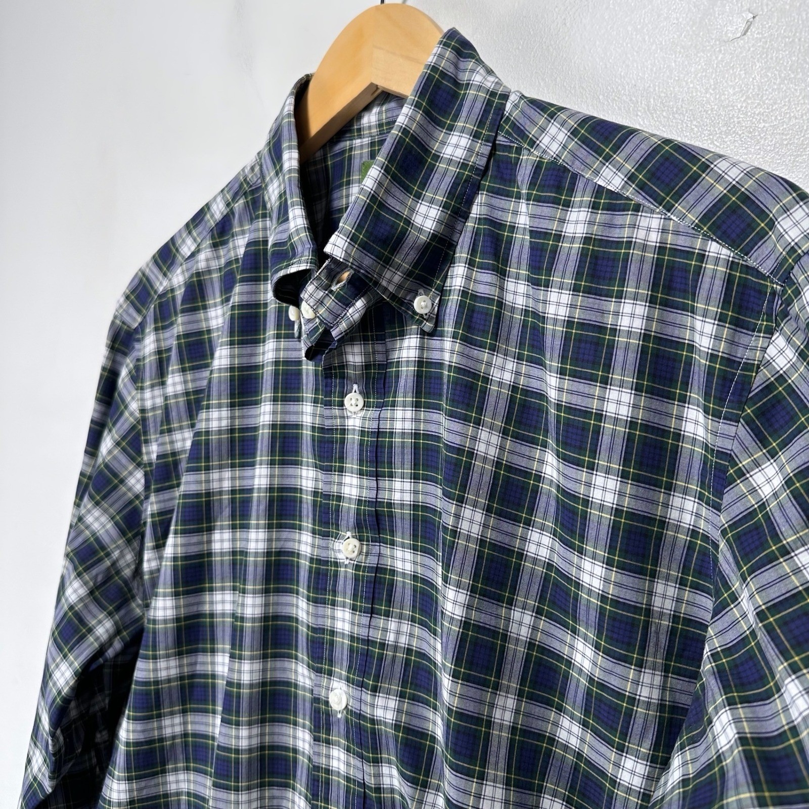 Sid Mashburn Button Down Shirt Men Large Tall Nav… - image 2