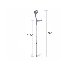 Extendable Elbow Crutch 50" Height Lightweight Aluminum Walking Aid Crutches