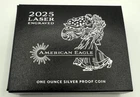 2025 Laser Engraved American Silver Eagle One Ounce Proof Coin IN HAND SHIP NOW!