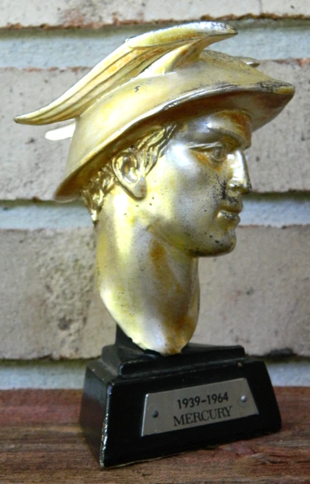 Rare Mercury Automobiles Silver Ann. 1939-1964 Desk Statue / Paperweight / Award - Image 2 of 4