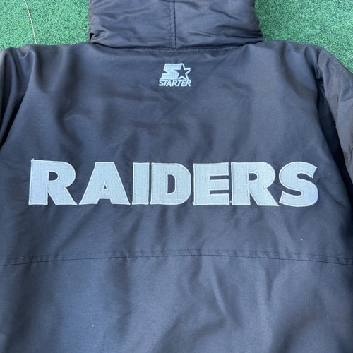 Vtg 90s Los Angeles Raiders Starter Jacket Mens XL Black Full Zip Insulated Warm - Imagen 7 de 10