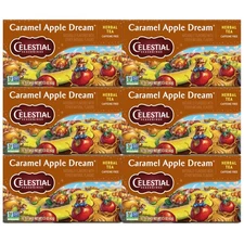 Celestial Seasonings Herbal Tea, Caramel Apple Dream, 18 Count Pack of 6
