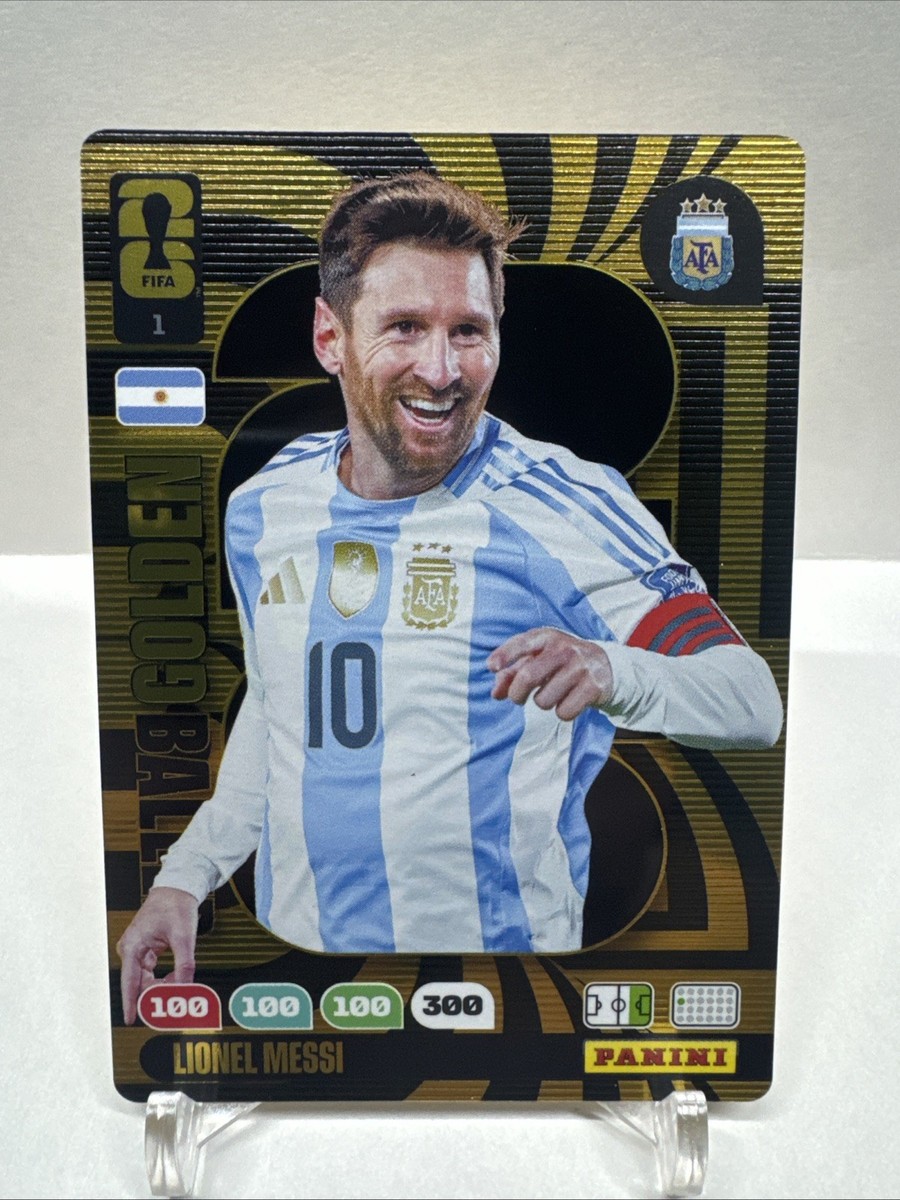 2026 Panini Adrenalyn Lionel Messi Golden Baller SSP FIFA World