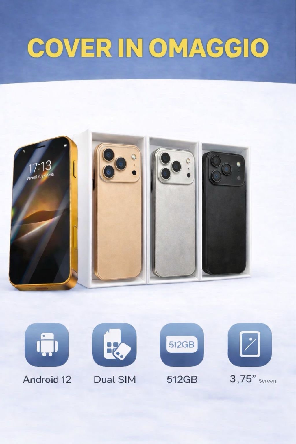 Unlocked Mini Cell IPhone Smartphone 4G 512GB 2G Android Mobile Phone 17 Pro Max