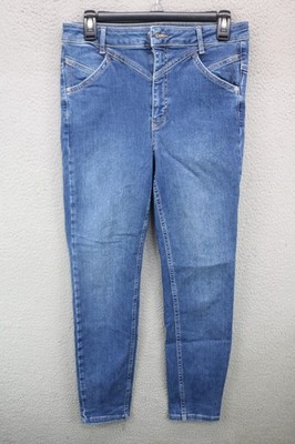 We The Free Skinny Denim Jeans-Size 30-Distressed-Pockets-Medium Wash-BOHO