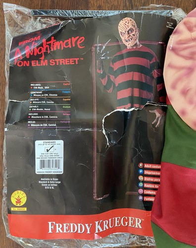 FREDDY KRUEGER A Nightmare on Elm Street Halloween Costume Adult Size Medium - Picture 2 of 12