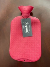 Fashy Red 6420 42 Hot Water Bottle - 2L - for Pain or to Keep Warm - New